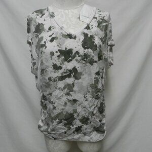 Hard Tail Forever camo paint splash v-neck top Loose Fit USA Size Sz X-Small XS